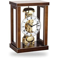 Hermle 23056030791 27 cm Mechanical Braley Table Clock with Winding Key44; Walnut