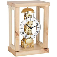 Hermle 23056090791 7 x 5 x 10.5 in. Brayden Windup Table Clock with Roman Dial44; Maple & Brass