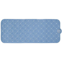 HomeRoots PVC Blue Bubbles Drain Hole Bathrub Mat