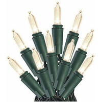 SYLVANIA V44540-88S Staylit Mini 100-Light Set, Warm White LED, Green Wire - Quantity 12