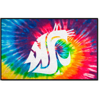 FANMATS 34083 NCAA - Washington State Cougars Tie Dye Starter Mat Accent Rug - 19in. x 30in.| Sports Fan Home Decor Rug and Tailgating Mat