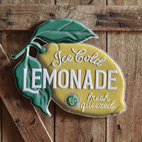 CTW Home Collection Ice Cold Lemonade Wall Decorative Sign, 20.5-inch Width, Home Decor, Wall Accent