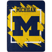 NORTHWEST ENTERPRISES NCAA 46x60 Dimensional Design Micro Raschel Throw Blanket (Michigan Wolverines)