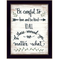 Be Careful 2 Black Framed Print Wall Art