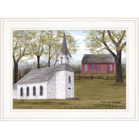 Faith And Freedom 2 White Framed Print Wall Art