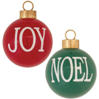 Melrose International Joy and Noel Ball Ornament (Set of 6)