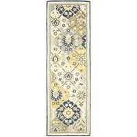 HomeRoots 508095 2 x 8 ft. Geometric Tufted Handmade Stain Resistant Runner Rug Multi Color