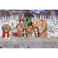 212 Main Mix Dog with Cat Holiday Boxed Cards