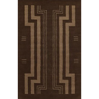 Momeni Simba Hand Tufted Wool Geometric Area Rug, Brown, 5' X 8'