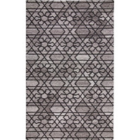 HomeRoots 512006 8 x 10 ft. Taupe Black & Gray Wool Paisley Hand Tufted Handmade Rectangle Area Rug