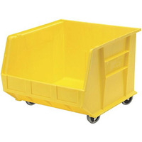 Quantum QUS275MOBYL Plastic Storage Stacking Ultra Bin Mobile, 18-Inch by 16-1/2-Inch by 11-Inch, Yellow, Case of 3