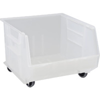 Quantum QUS275MOBCL Plastic Storage Stacking Ultra Bin Mobile, 18-Inch by 16-1/2-Inch by 11-Inch, Clear, Case of 3