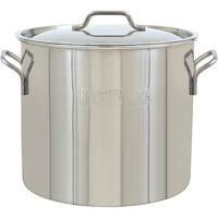 Bayou Classic 1440 40-qt Stainless Stockpot Features Heavy Duty Welded Handles for Secure Handling Domed Lid Perfect For Large Batch Cooking of Soups Stews Chili and Gumbo