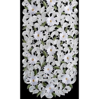 Sinobrite H7667-EG White Daisy Round Doily, 16 in.