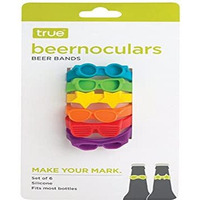 True Beernoculars Assorted Bottle Marker Silicone - Case of: 12; Each Pack Qty: 6; Total Items Qty: 7212