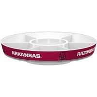 Fremont Die NCAA Arkansas Razorbacks Party Platter, 14.5" Diameter, 14.5" Diameter, White/Team Colors