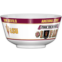 Fremont Die NCAA Arizona State Sun Devils Party Snack Bowl, 11.75" Bowl (2 Gallon), White/Team Colors