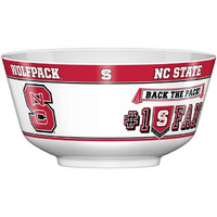 Fremont Die NCAA North Carolina State Wolfpack Party Snack Bowl, 11.75" Bowl (2 Gallon), White/Team Colors