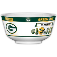 Fremont Die NFL Green Bay Packers Party Snack Bowl, 11.75" Bowl (2 Gallon), White/Team Colors