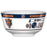 Fremont Die NFL Chicago Bears Party Snack Bowl, 11.75" Bowl (2 Gallon), White/Team Colors