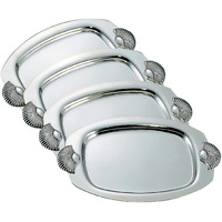 Creative Gifts International 022141 4.25 x 7 in. Nickel Plated Shell Dish44; Set of 4