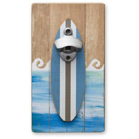 Surfboard Bottle Opener(Set of 4) 6"L x 11"H MDF