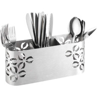 212 Main Iris Cutlery Holder, Stamped Brushed Stainless Steel