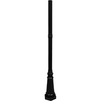 Gama Sonic Imperial Lamp Post for Outdoor Solar Post Light with 3" Fitter Mount, 79" Tall, Black Heavy Duty Cast Aluminum, Universal Fit 3inch Pole - GS-97SP (97SP0)