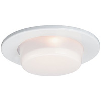 Jesco Lighting TM5505WH 5-Inch Aperture Line Voltage Trim Recessed Light, Dropped Opal Glass Dish for Shower, White Finish