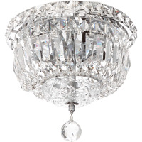 Elegant Lighting 2528F10C/RC Royal Cut Clear Crystal Tranquil 4-Light, Single-Tier Flush Mount Crystal Chandelier, Finished in Chrome with Clear Crystals