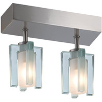 Jesco Lighting CM301-2R Akina 2-Light Ceiling Mount Pendant, Satin Nickel