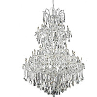 Elegant Lighting 2801G54C/RC Royal Cut Clear Crystal Maria Theresa 61-Light, Five-Tier Crystal Chandelier, Finished in Chrome with Clear Crystals