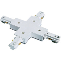 Jesco Lighting HXJWH Accessory - X-Connector with Power-Feed, Track Options: H - 3-Wire Single Circuit Trac, Choose Finish: WH: White