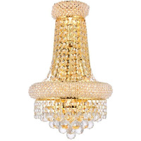 Elegant Lighting Value Primo 4 light Gold Wall Sconce Clear Royal Cut Crystal