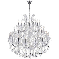 CWI Lighting Maria Theresa 33 Light Up Traditional Metal Chandelier in Chrome