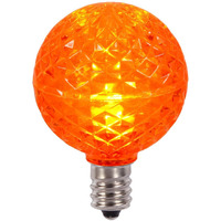 Vickerman G40 LED Orange Bulb E12 Nickel Base .45W, Package of 25