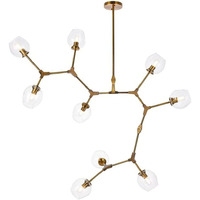 Elegant Lighting Indoor Modern Home Decorative Bright Cavoli 9 Lights Brass Chandelier