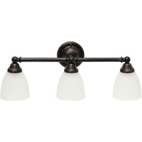 All The Rages Essentix 3-Light Metal & Glass Vanity Fixture in Oil Rubbed Bronze