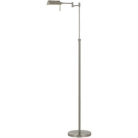 HomeRoots 526276 61 in. Adjustable Swing Arm Floor Lamp Nickel