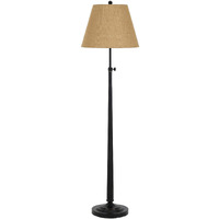 HomeRoots 526267 65 in. Bronze Adjustable Traditional Shaped Floor Lamp with Brown Empire Shade