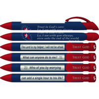 Greeting Pen "Trust God" Scripture Pens, Scripture Verses with Rotating Messages, 6 Pen Set (36035)