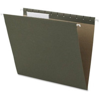 Wholesale CASE of 15 - Bus. Source 1/3 Cut Standard Hanging File Folders-Hanging Folder, 1/3 Tab Cut, Letter, 25/BX, Standard Green