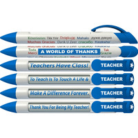 Greeting Pen World of Thanks Teacher Pens-Rotating Message 6 Pen Set (36403)