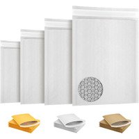 Amiff White Kraft Bubble Mailer Envelopes, 10.5 x 15 Inches. 25 Pack Mail Padded Envelopes Self Seal. Waterproof Kraft Bubble Mailers. Tear-Resistant Padded Mailing Envelopes