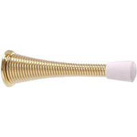 OpenSkies 3 in. Spring Door Stop44; Brass Plate