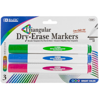 BAZIC Dry Erase Marker Bright Color Chisel Tip, Whiteboard Pen Marcador, Low Odor Markers White Board Pens (3/Pack), 144-Packs