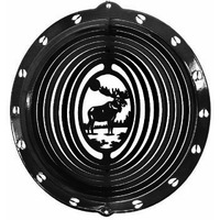 Stainless Steel Moose - 12 Inch Wind Spinner, Black