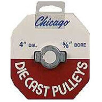 Chicago Die Cast 4 in. Dia. Zinc Single V Grooved Pulley