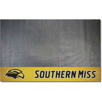 FANMATS 21633 Southern Miss Golden Eagles Vinyl Grill Mat - 26in. x 42in. - Deck Patio Protective Mat | Oil, flame, and UV resistant