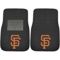 FANMATS 20576 San Francisco Giants 2-Piece Embroidered Team Logo Car Mat Set, Front Row Automotive Floor Mats